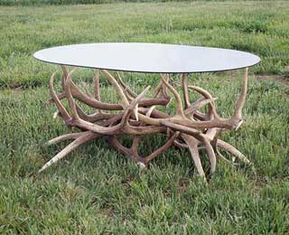 Custom Elk Antler Coffee Table