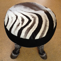 Zebra foot stool